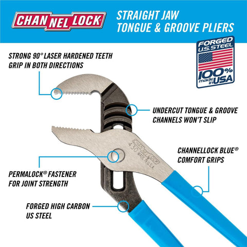 Image of ChannelLock 10" Tongue Groove Water Pump