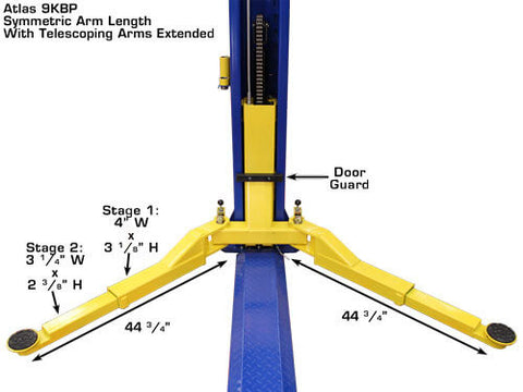 Image of Atlas 9KBPX 9000 Pound Base Plate Automotive Lift