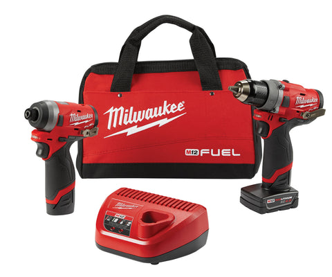 Image of Milwaukee M12 Fuel Drill and Driver Kit 2599-22 with FREE Redlithium Starter Kit
