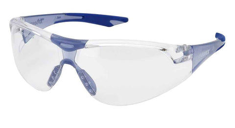 Image of Elvex Delta Plus Avion Slim Fit Kids Shooting/Safety Glasses Clear Lens Blue Frame