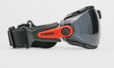 Image of Elvex Go Specs Safety/Motorcycle/Sun Glasses/Goggles Smoke or Clear Anti-Fog Lens with Strap