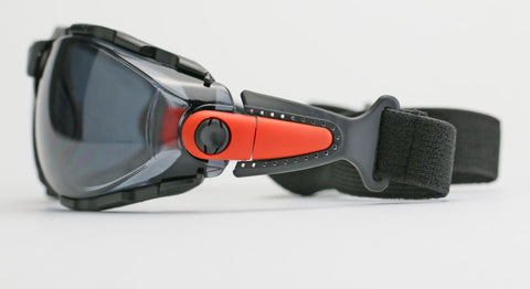 Image of Elvex Go Specs Safety/Motorcycle/Sun Glasses/Goggles Smoke or Clear Anti-Fog Lens with Strap