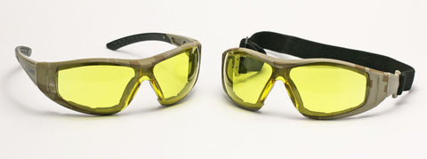 Image of Elvex Delta Plus Go Specs II G2 Safety Glasses/Goggles Anti-Fog Lens Camo Frame All Lens Colors