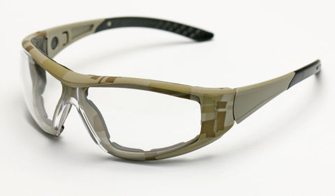 Image of Elvex Delta Plus Go Specs II G2 Safety Glasses/Goggles Anti-Fog Lens Camo Frame All Lens Colors
