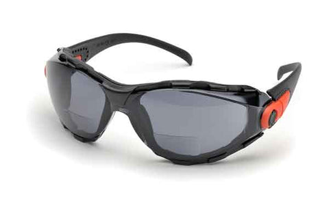 Image of Elvex GO Specs Bifocal Safety/Reading/Sun/Glasses Grey Anti-fog Lens, 1.5,2.0,2.5