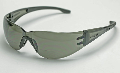 Image of Elvex Atom RX401 Bifocal Safety/Reading Glasses Grey 1.0 to 1.5 Magnification
