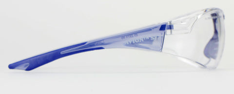 Image of Elvex Delta Plus Avion Slim Fit Kids Shooting/Safety Glasses Clear Lens Blue Frame