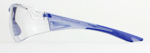 Image of Elvex Delta Plus Avion Slim Fit Kids Shooting/Safety Glasses Clear Lens Blue Frame