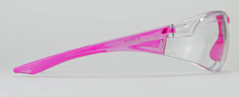 Image of Elvex Delta Plus Avion Slim Fit Girls/Women/Shooting Safety Glasses Clear Lens Pink Frame