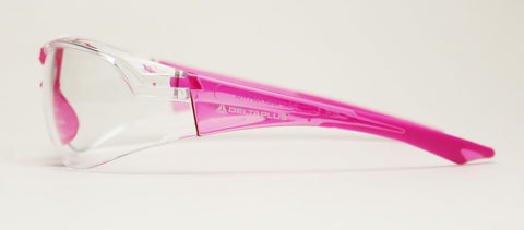 Image of Elvex Delta Plus Avion Slim Fit Girls/Women/Shooting Safety Glasses Clear Lens Pink Frame