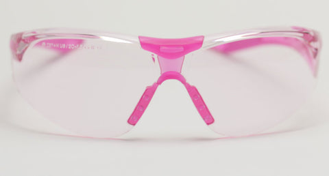 Image of Elvex Delta Plus Avion Slim Fit Girls/Women/Shooting Safety Glasses Pink Tint Lens Pink Frame