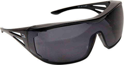 Image of Edge Eyewear OSSA Over Fit Rx Safety/Sun Glasses Black/Smoke Ballistic XF116-L