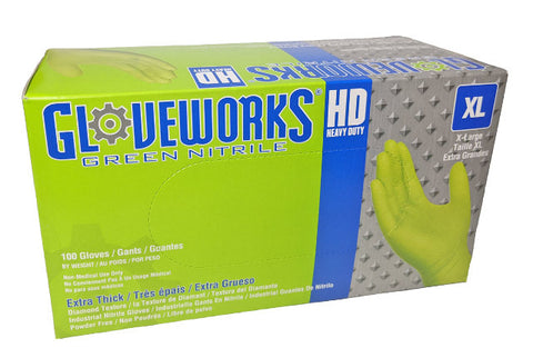 Image of Ammex Gloveworks Green Nitrile Gloves