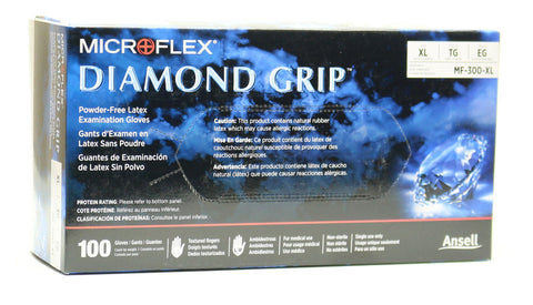 Image of Ansell Diamond Grip Latex Disposable Gloves