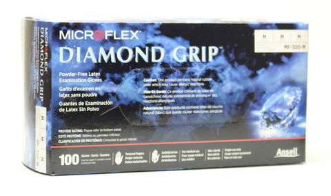 Image of Ansell Diamond Grip Latex Disposable Gloves