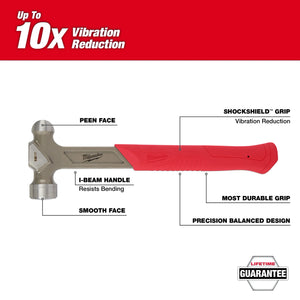 Milwaukee Tool 16oz Steel Ball Pein Hammer