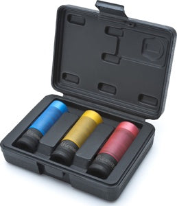 GearWrench 3 Piece 1/2 Inch Drive High-Strength Wheel Protector Impact Metric Socket Set