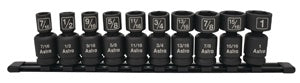 Astro Pneumatic 10pc 1/2" Drive Nano Pinless Universal Impact Socket Set
