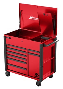 44" Red 8-Drawer Power Cart