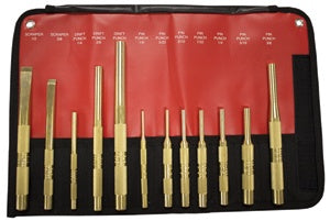 12PC Brass Punch & Scraper Set Display