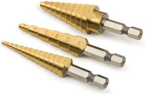 3 Piece Step Drill Set