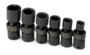 6 Piece 1/4" Drive Swivel SAE