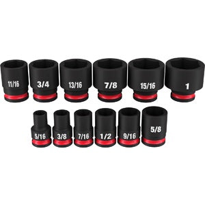 12 Piece Shallow 3/8" Drive