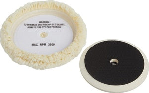 7" Wool Buffing Pad & Backing