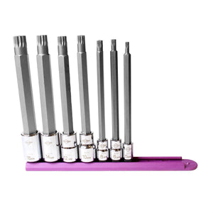Mayhew 7 Piece Long Triple Square Insert Socket Bit Set, 16047