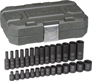 28 Pc 1/4" Dr Metric Impact
