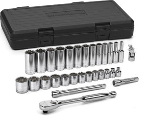 3/8 Dr 30 Pc SAE 12Pt Standard
