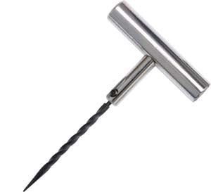 Chrome "T" Handle Spiral Probe