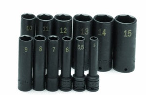12 Pc. 1/4" Dr. 6 Pt. Deep
