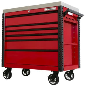 41" Red/Black Trim Stainless