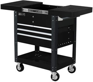 35" Slide Top Black 4 Drawer