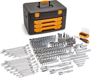 GearWrench 243 Piece 12 Point Mechanics Tool Set Inch 3 Drawer Storage Box