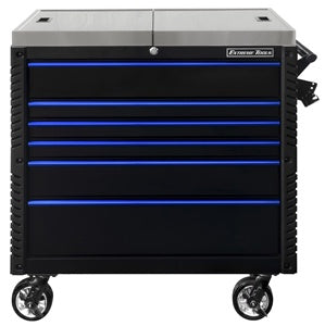 41" Black/Blue Trim Stainless