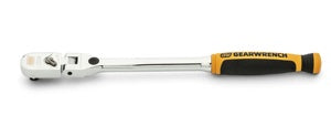 GearWrench 1/4 Inch Drive 120XP Dual Material Handle Locking Flex Head Ratchet 9 Inch