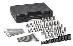 GearWrench 84 Piece 1/4 Inch, 3/8 Inch & 1/2 Inch Drive Hex/Ball End Hex/Tamper Proof Torx/External Torx/Torx SAE/Metric Bit Set