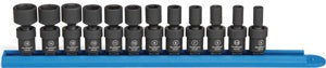 12 Pc 1/4" Dr Metric Universal