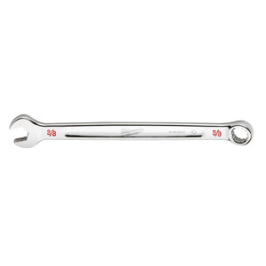 Milwaukee Tool 3/8" SAE Combination Wrench, 12-Point, Steel, Chrome, Ergonomic, I-Beam Handle 45-96-9412