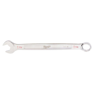 Milwaukee Tool 1-1/16" SAE Combination Wrench, 12-Point, Steel, Chrome, Ergonomic, I-Beam Handle 45-96-9434