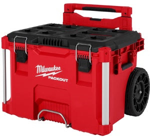 Milwaukee Tool PACKOUT 22 inch Rolling Modular Tool Box Reinforced with Metal with Low Profile Handle