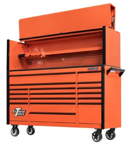 72" Orange/Black Trim Hutch