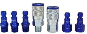 7 Piece T-Style 1/4" NPT Blue