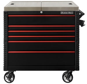 41" Black/Red Trim Stainless