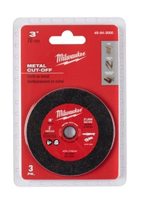 3" Metal Cut Off Wheel 3Pk