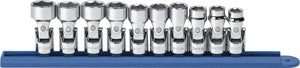 GearWrench 10 Piece 3/8 Inch Drive 6 Point Flex Metric Socket Set