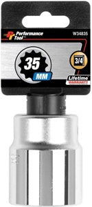 3/4" Dr 35mm 12Pt Socket