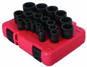 19 Piece 1/2" Drive SAE Impact